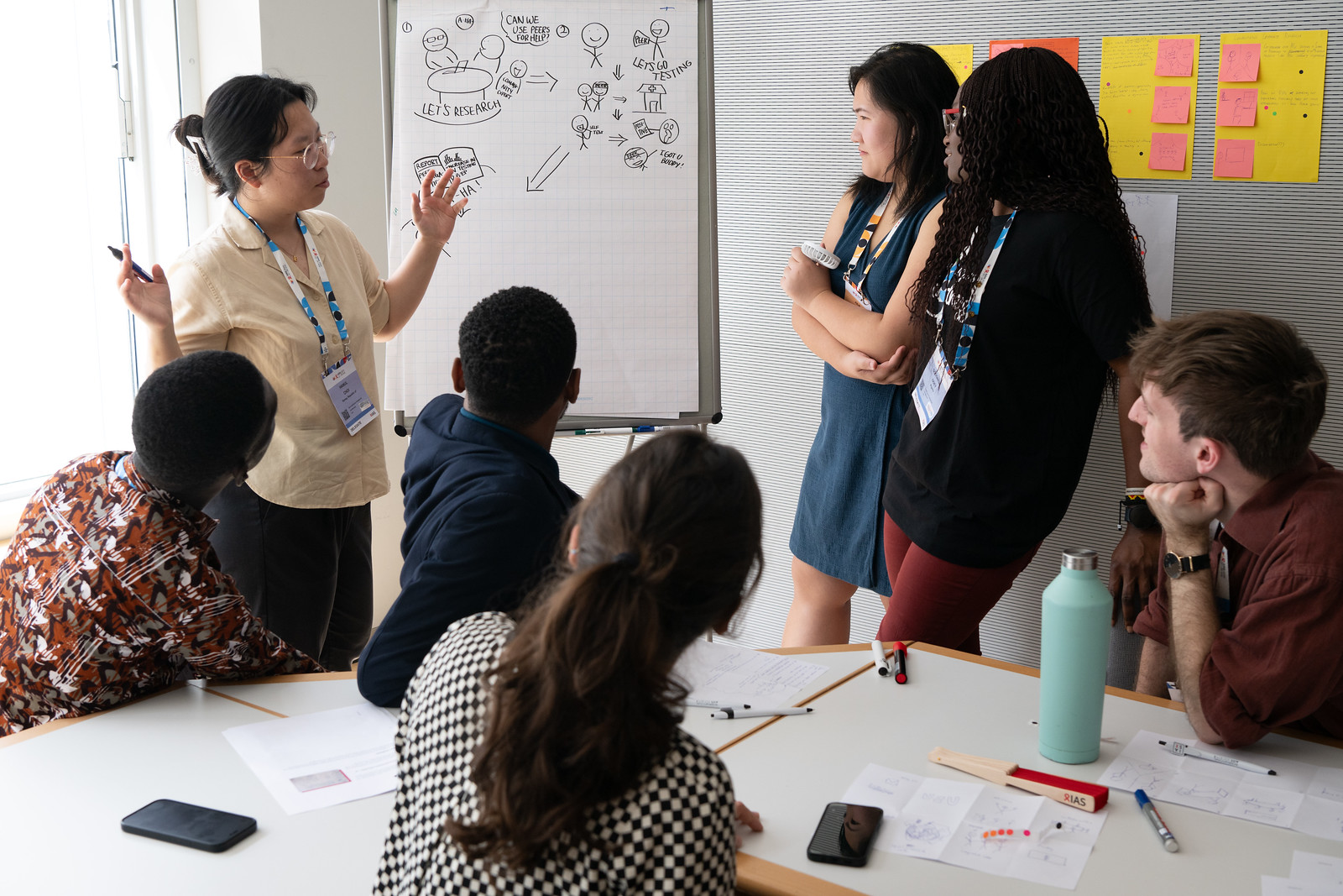 Hanul (Bentley) Choi presenting at the Young Leaders ideation workshop at AIDS 2024, the 25th International AIDS Conference in Munich, Germany.